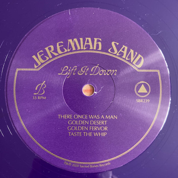 Jeremiah Sand : Lift It Down (LP, Album, Ltd, Pur)