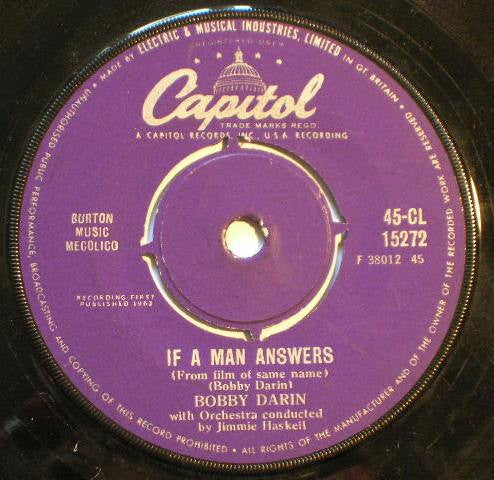 Bobby Darin : If A Man Answers (7")