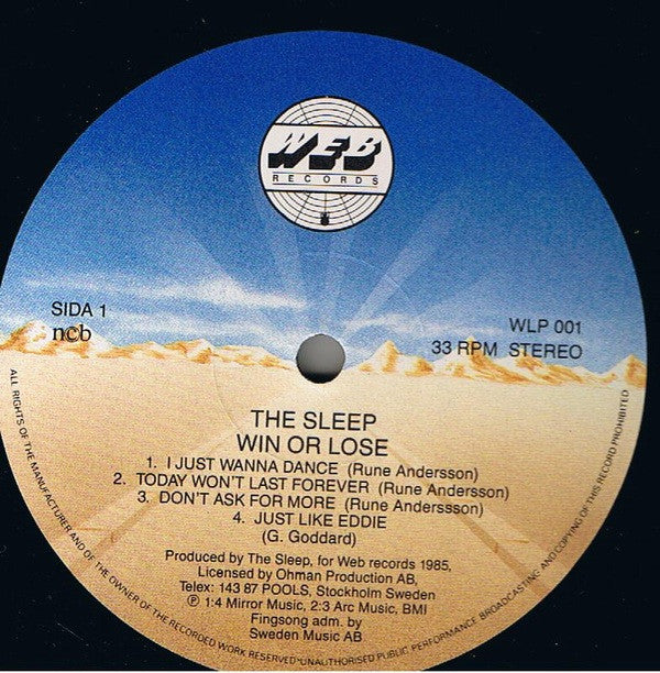 The Sleep : Win Or Lose (LP, Album)
