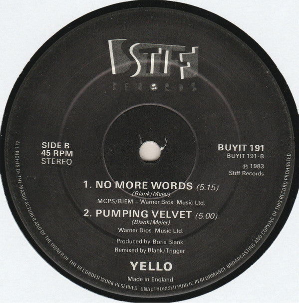 Yello : Lost Again (12", Single)