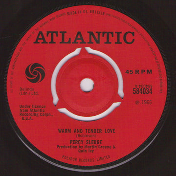 Percy Sledge : Warm And Tender Love (7", Single, 3-P)