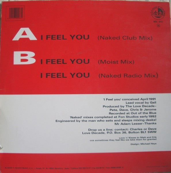 Love Decade : I Feel You (12")