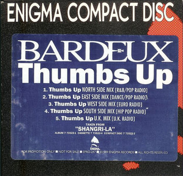 Bardeux : Thumbs Up (CD, Maxi, Promo)