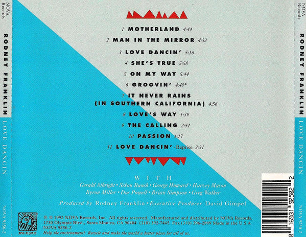 Rodney Franklin : Love Dancin' (CD, Album)