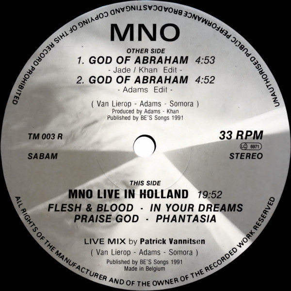 M.N.O. : God Of Abraham (Remix) (12")
