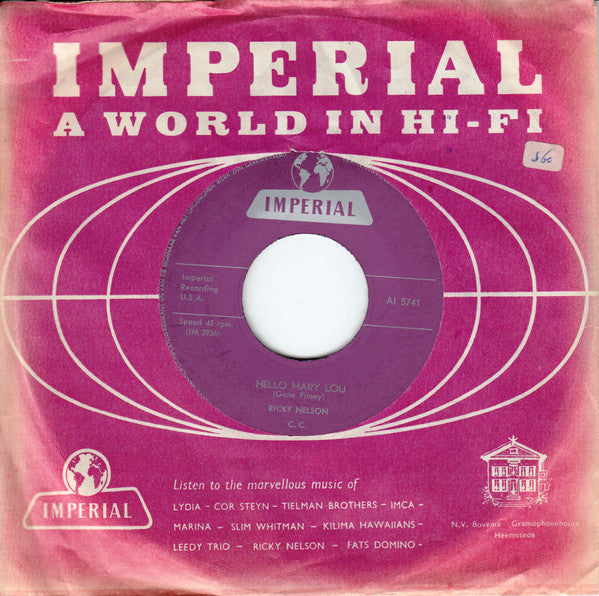 Ricky Nelson (2) : Travelin' Man / Hello Mary Lou (7", Single)