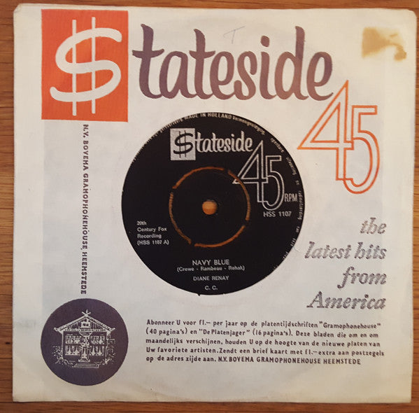 Diane Renay : Navy Blue / Unbelievable Guy (7", Single)