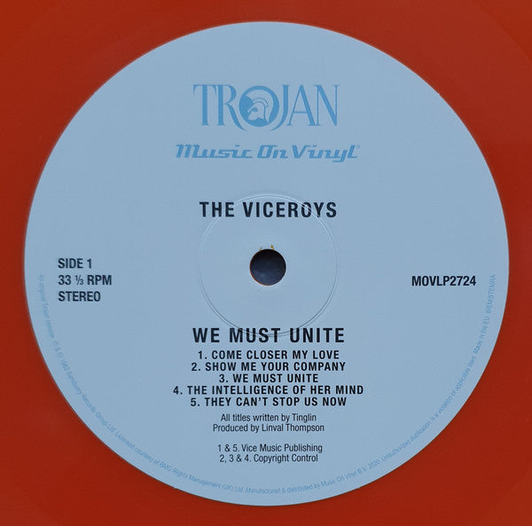 The Viceroys : We Must Unite (LP, Ltd, Num, RE, Ora)