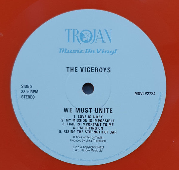The Viceroys : We Must Unite (LP, Ltd, Num, RE, Ora)