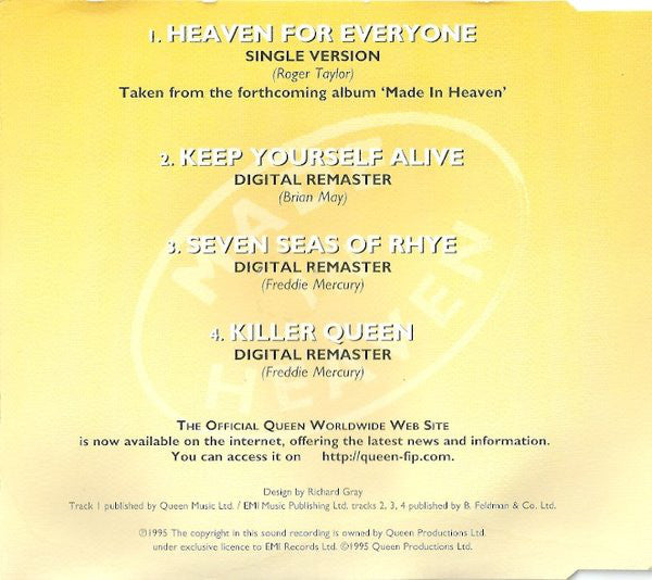 Queen : Heaven For Everyone (CD, Single, CD2)
