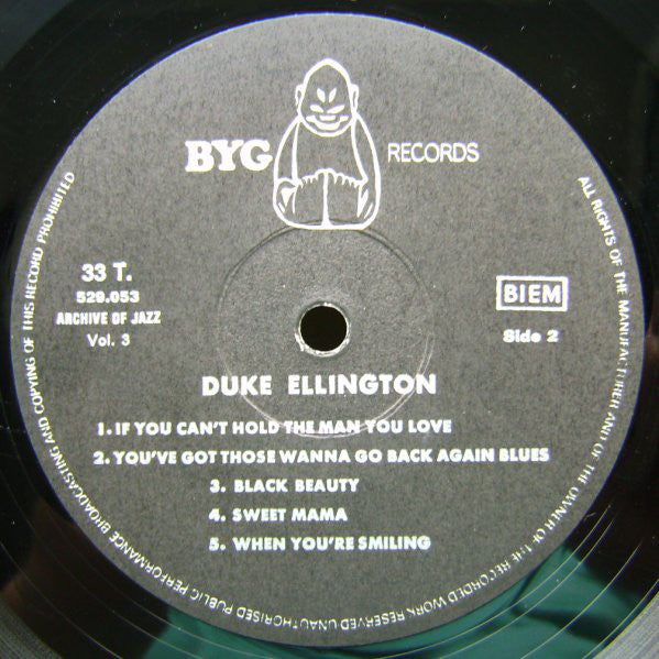 Duke Ellington : Archive Of Jazz Volume 3 - Duke Ellington - Animal Crackers In My Soup (LP, Comp)
