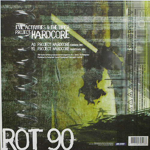 Evil Activities & The Viper : Project: Hardcore (12")