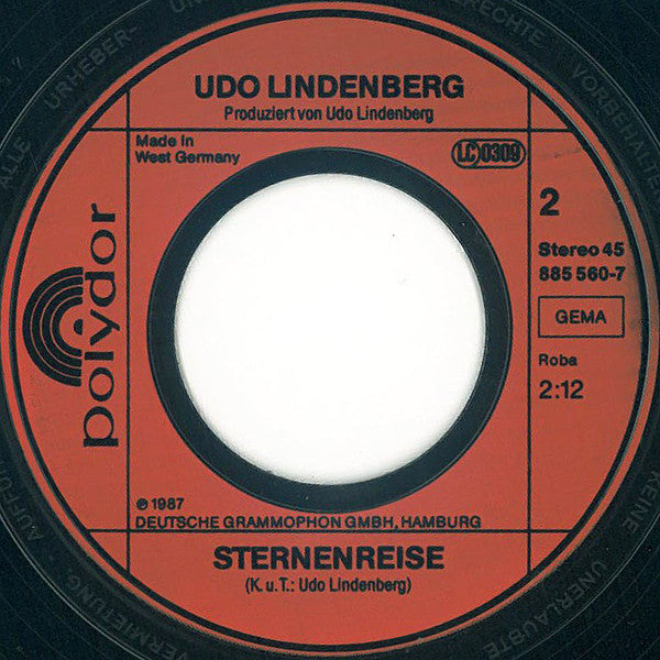 Udo Lindenberg : Horizont (7", Single)