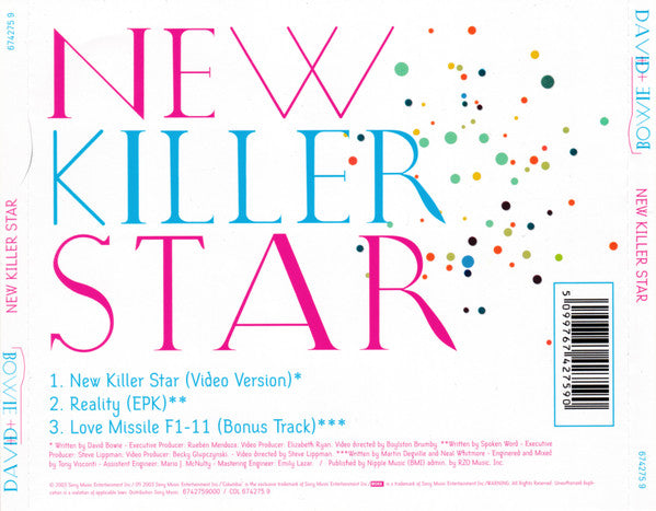 David Bowie : New Killer Star (DVD-V, Single)