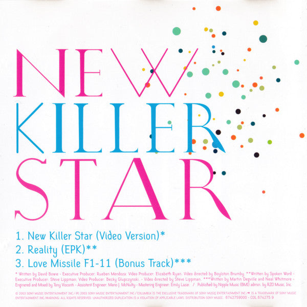 David Bowie : New Killer Star (DVD-V, Single)