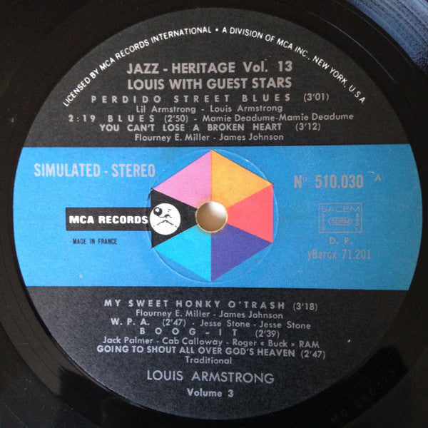 Louis Armstrong : Louis With Guest Stars - Jazz Heritage Vol.13 (LP, Comp)