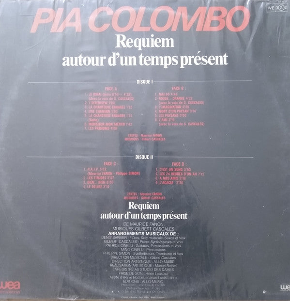 Pia Colombo : Requiem Autour D'un Temps Présent (2xLP)