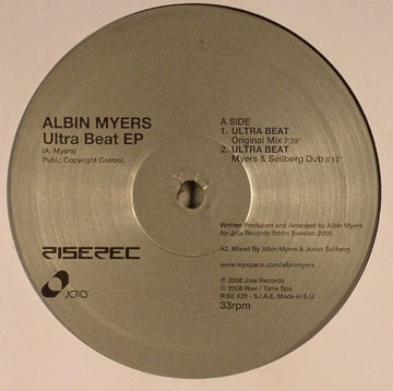 Albin Myers : Ultra Beat EP (12", EP)