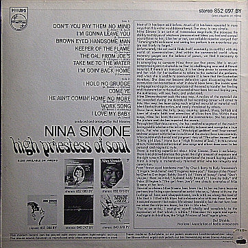 Nina Simone : High Priestess Of Soul (LP, Album)