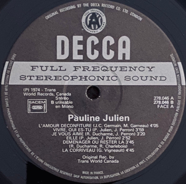 Pauline Julien : Allez Voir, Vous Avez Des Ailes (LP, RE)