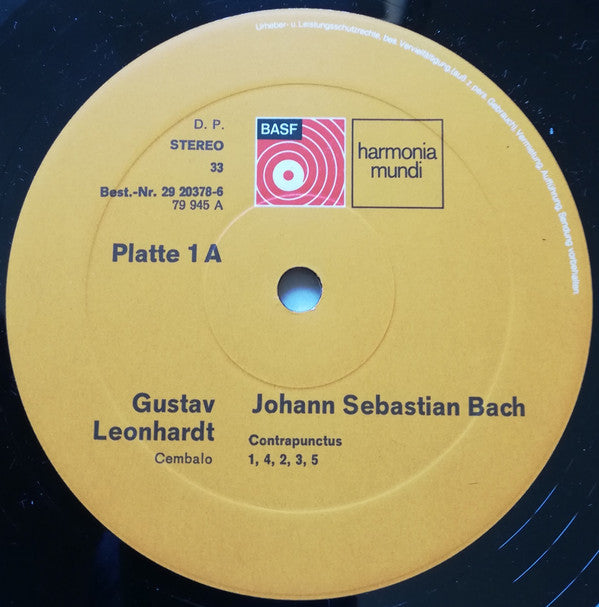 Johann Sebastian Bach , Cembalo: Gustav Leonhardt : Die Kunst Der Fuge (Box + 2xLP)