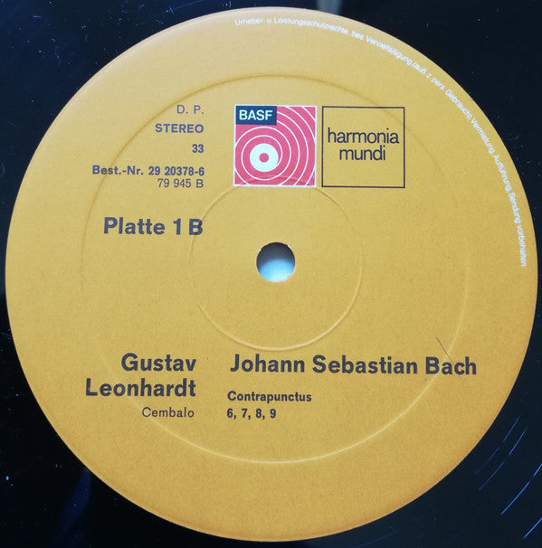 Johann Sebastian Bach , Cembalo: Gustav Leonhardt : Die Kunst Der Fuge (Box + 2xLP)