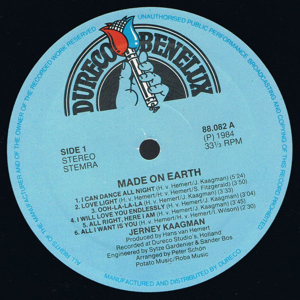 Jerney Kaagman : Made On Earth (LP, Album)