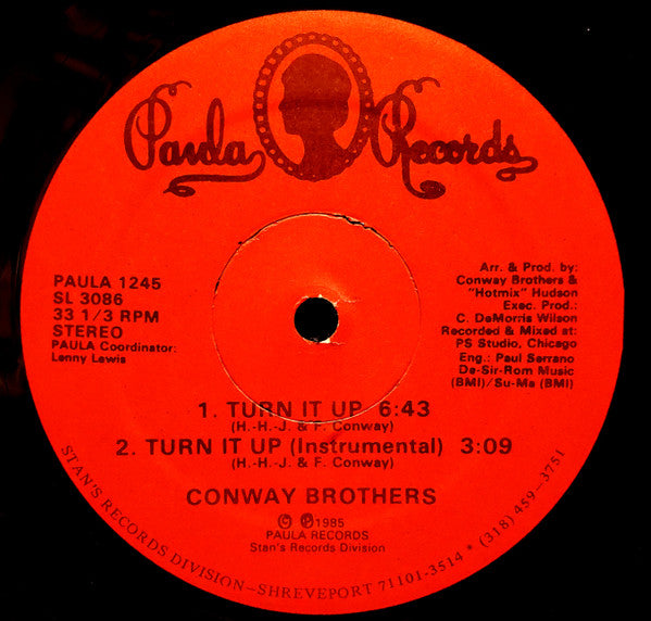 The Conway Brothers : Turn It Up (12")