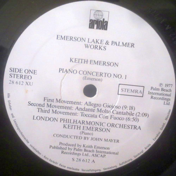 Emerson Lake & Palmer* : Works (Volume 1) (2xLP, Album)