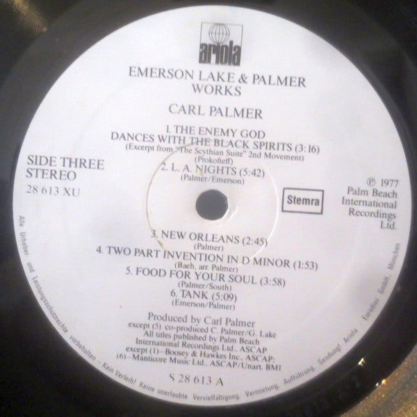 Emerson Lake & Palmer* : Works (Volume 1) (2xLP, Album)