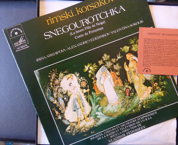 Nikolai Rimsky-Korsakov - Vladimir Fedoseyev : Snegourotchka [La Jeune Fille De Neige] Conte De Printemps (4xLP, Album + Box)