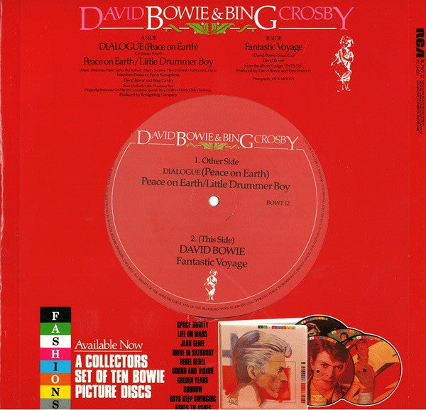 David Bowie & Bing Crosby : Peace On Earth / Little Drummer Boy (12", Single, Mono, Ltd)