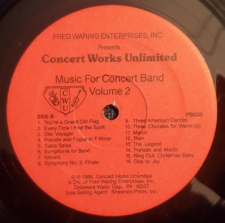 Unknown Artist : Volume 2 Concert Band (LP, Album, Smplr)