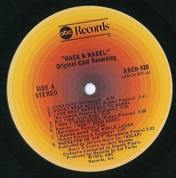 David Merrick (2) Presents Robert Preston (3) & Bernadette Peters : Mack & Mabel (Original Cast Recording) (LP, Album)