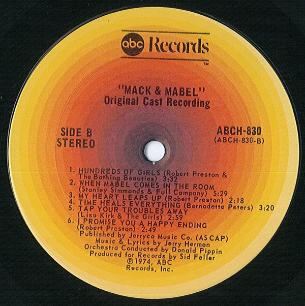 David Merrick (2) Presents Robert Preston (3) & Bernadette Peters : Mack & Mabel (Original Cast Recording) (LP, Album)