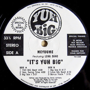 Meyoume Featuring Lena Sang : It's Yuh Big (Special DJ Remix) (12")