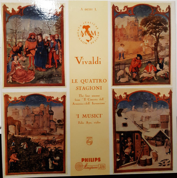 Antonio Vivaldi, I Musici, Félix Ayo : Le Quattro Stagioni (LP, Mono, Min)