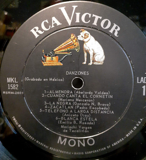 Mariachi Vargas de Tecalitlán : Danzones Con El Mejor Mariachi Del Mundo (LP, Album, Mono, Dyn)