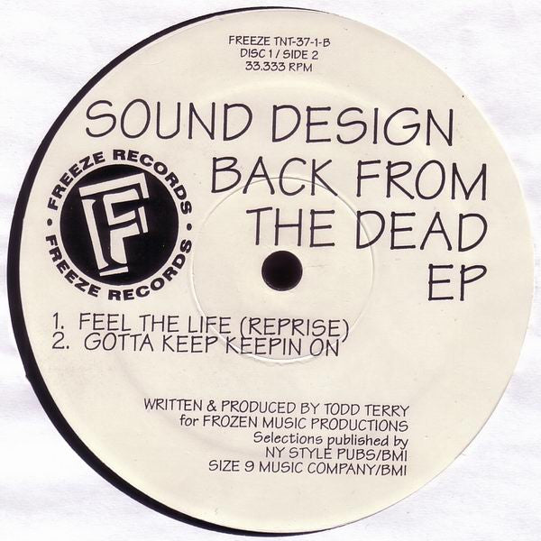 Todd Terry Presents Sound Design : Back From The Dead EP (2x12", EP)