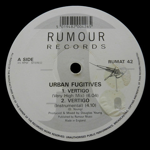 Urban Fugitives : Vertigo / Pump It Up (12")