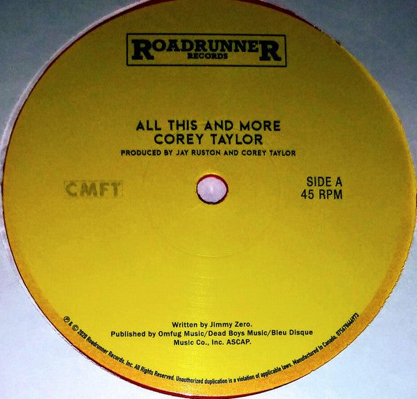 Corey Taylor / The Dead Boys : All This And More (12", RSD, Single, Ltd, Red)