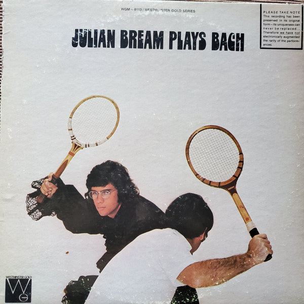 Julian Bream : Plays Bach (LP, Album, Mono)