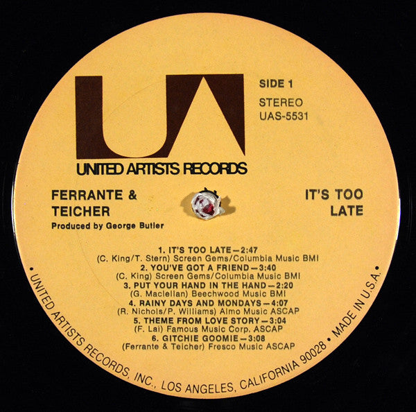 Ferrante & Teicher : It's Too Late (LP, Album)