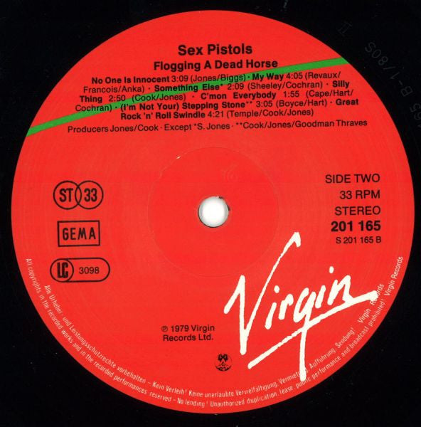 Sex Pistols : Flogging A Dead Horse (LP, Comp)