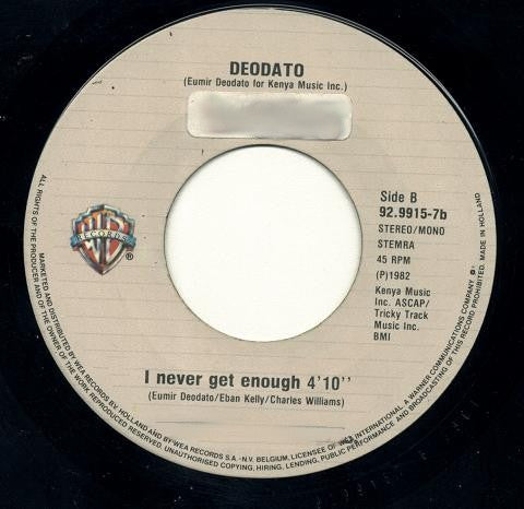 Deodato* : Keep On Movin' (7", Single)