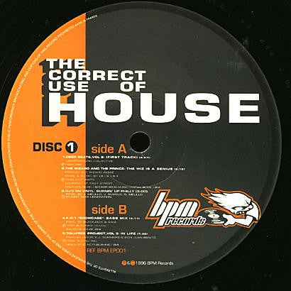 Various : The Correct Use Of House Disc 1 (12", Comp)