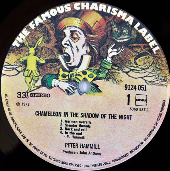 Peter Hammill : Chameleon In The Shadow Of The Night (LP, Album, RE, Gat)