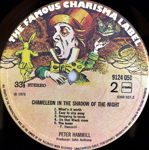 Peter Hammill : Chameleon In The Shadow Of The Night (LP, Album, RE, Gat)