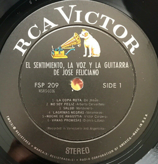 José Feliciano : El Sentimiento, La Voz Y La Guitarra De José Feliciano (LP, Album, Est)