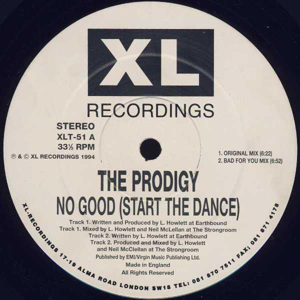 The Prodigy : No Good (Start The Dance) (12", Promo)